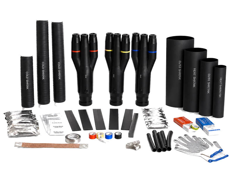Protective cable conduits, waterproof seals, and anti-corrosion wrapping materials prepared for site packing