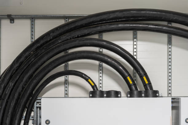 Electrical input cables in a biofuel boiler house