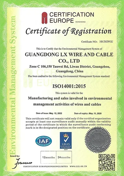 ISO 14001:2015 Certificate