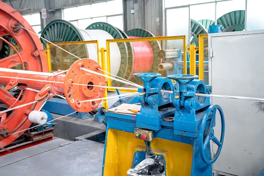 Industrial cable forming machine and spools